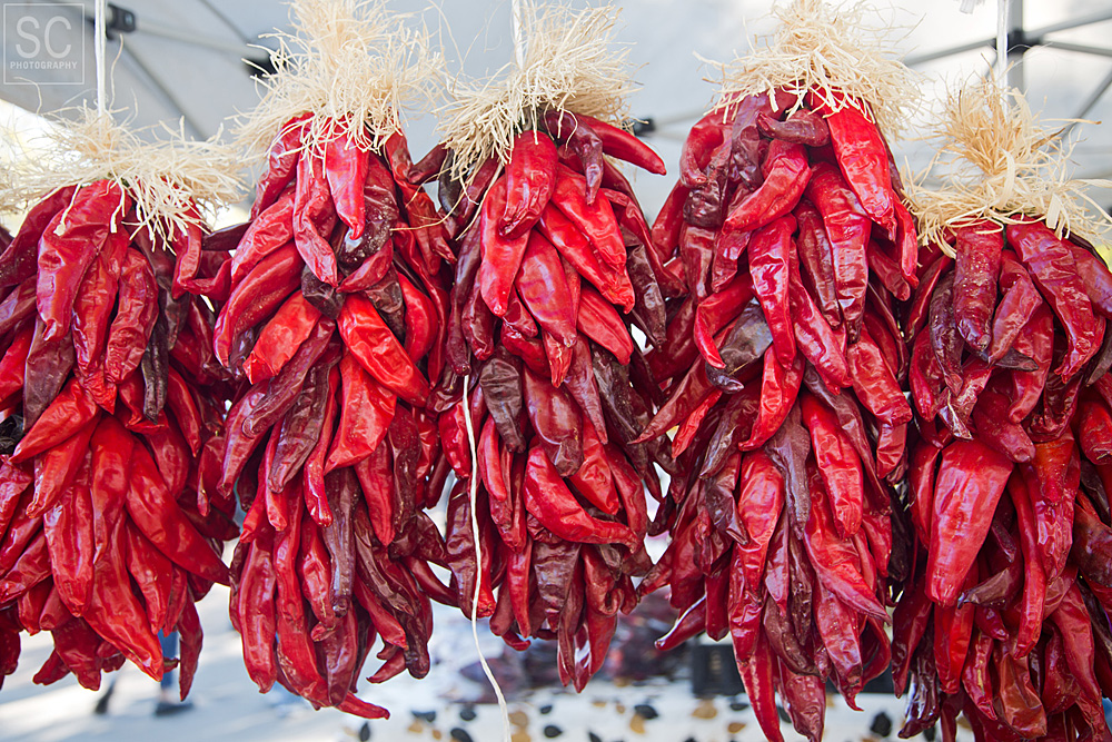 Walking through old town ABQ I saw dried chili peppers everywhere.
