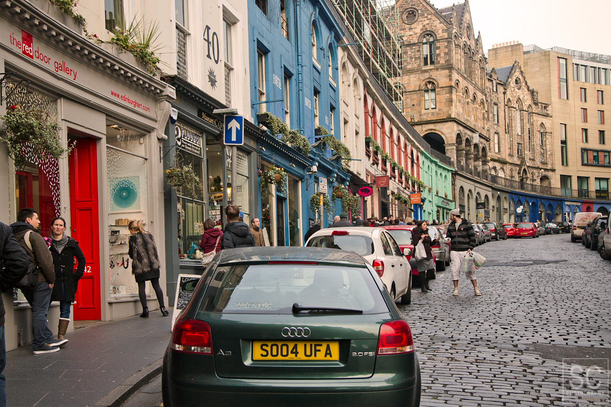 A picturesque street in Edinburgh