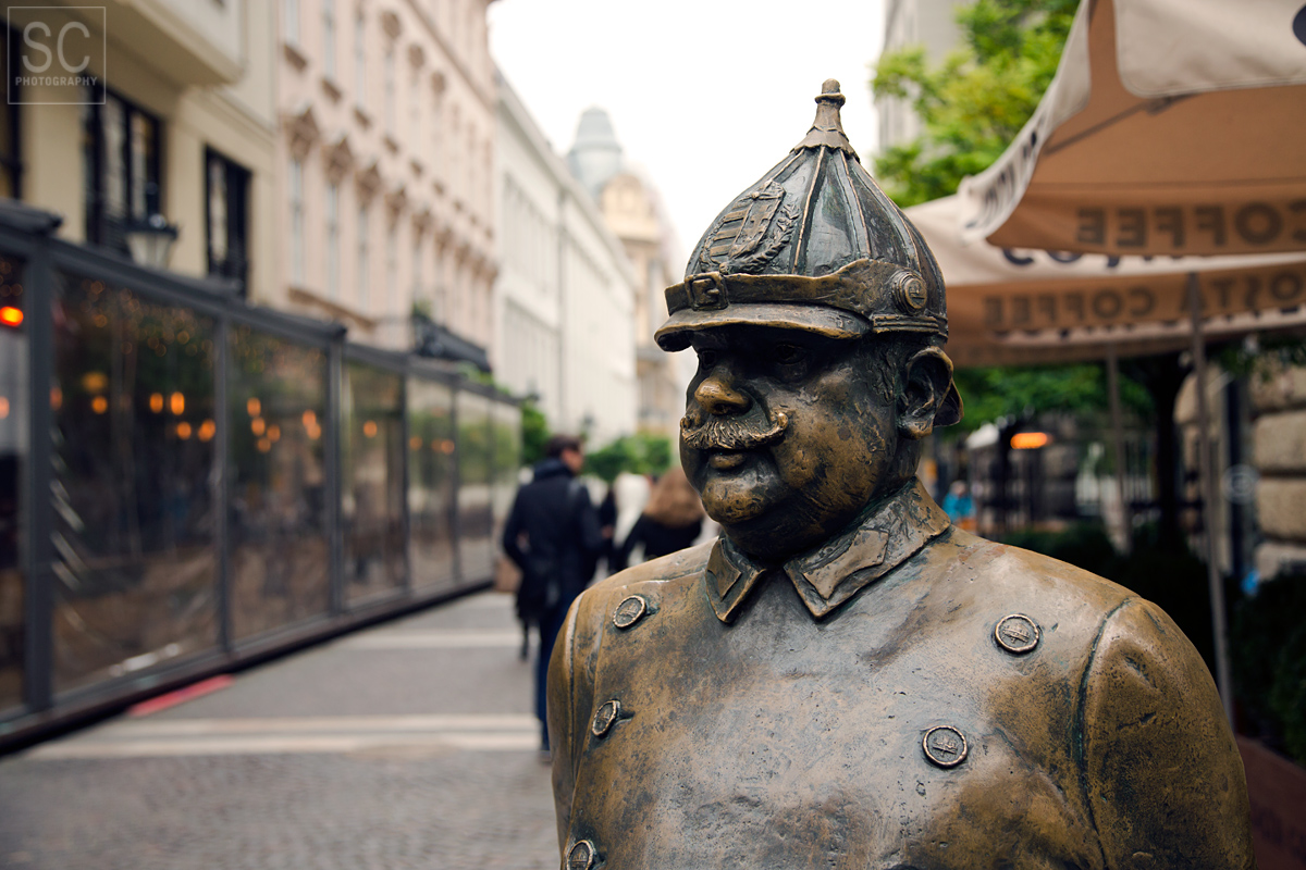 Bronze Statue of a Hungarian Policeman