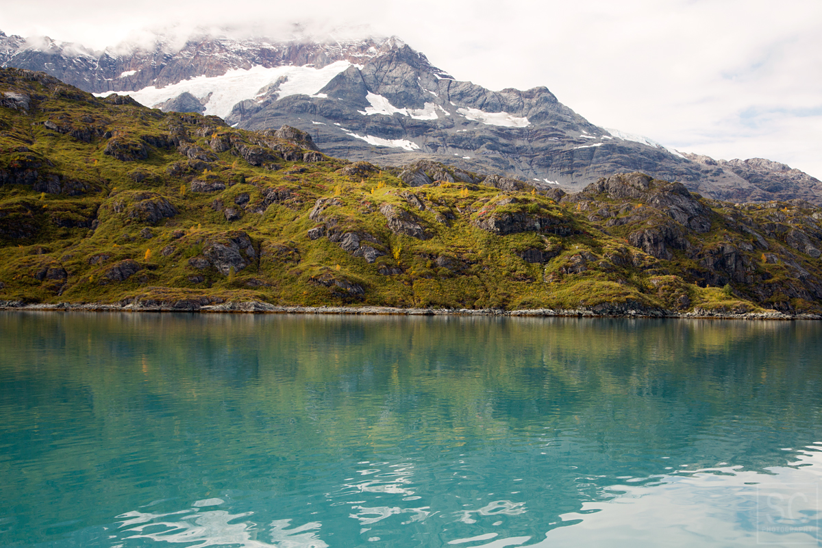 Calm water of Glacier Bay
