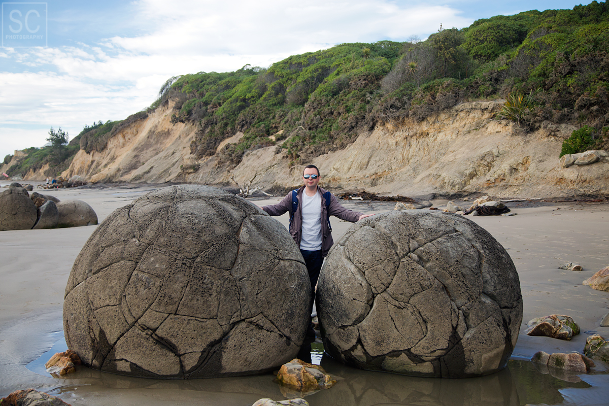 Some of the Moeraki boulders are huge.