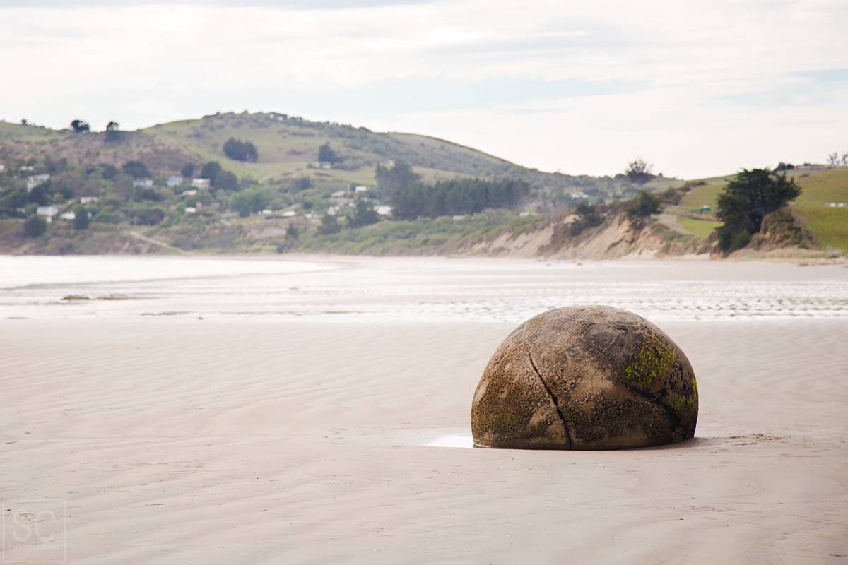 Low tide is the only time these boulders become visible