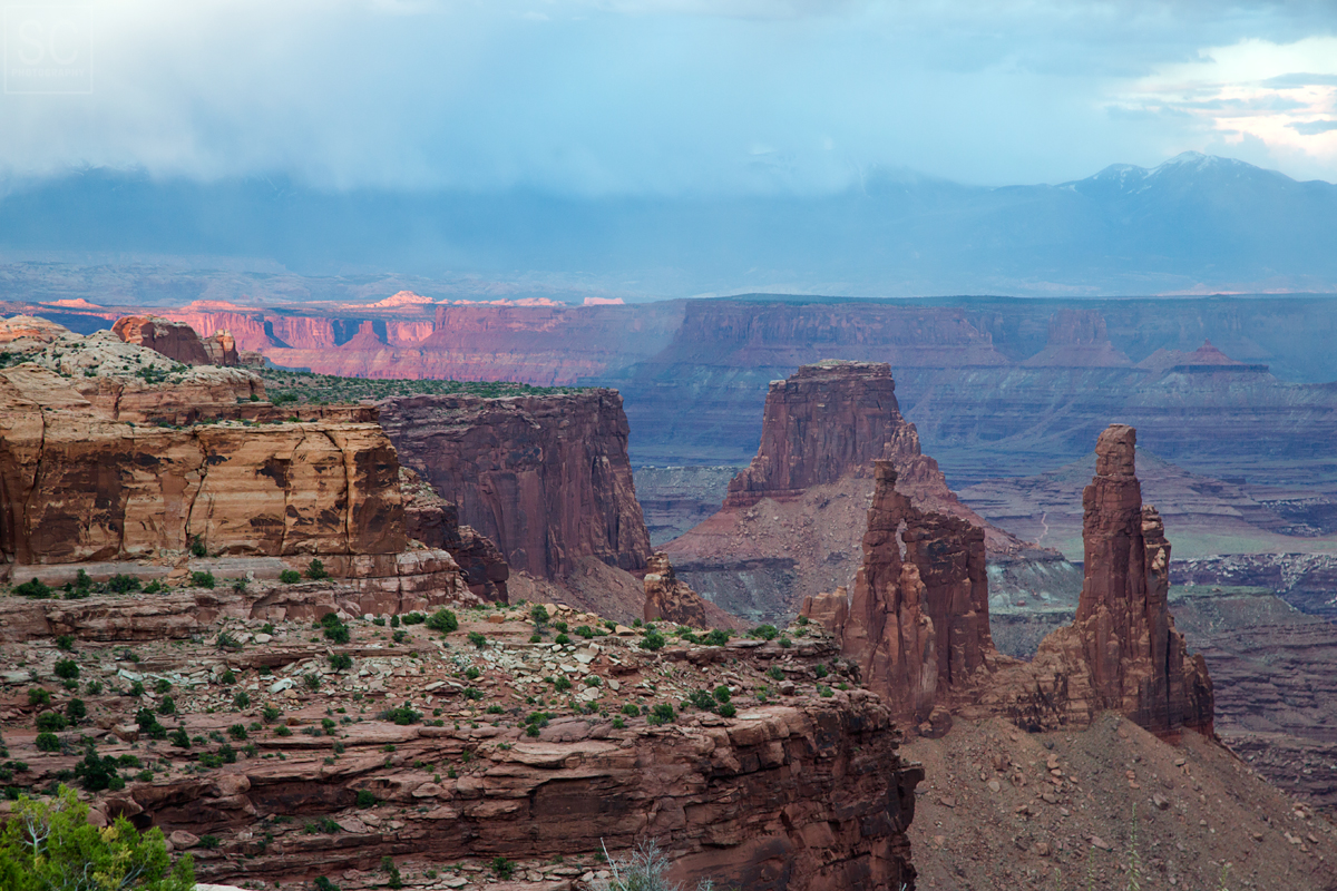 Canyonlands landscape from Mesa Arch