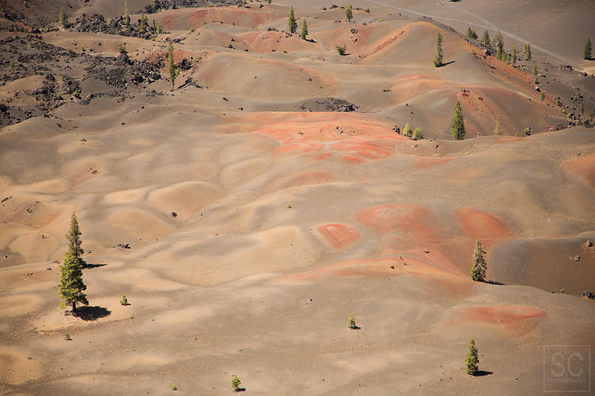 The painted dunes from above
