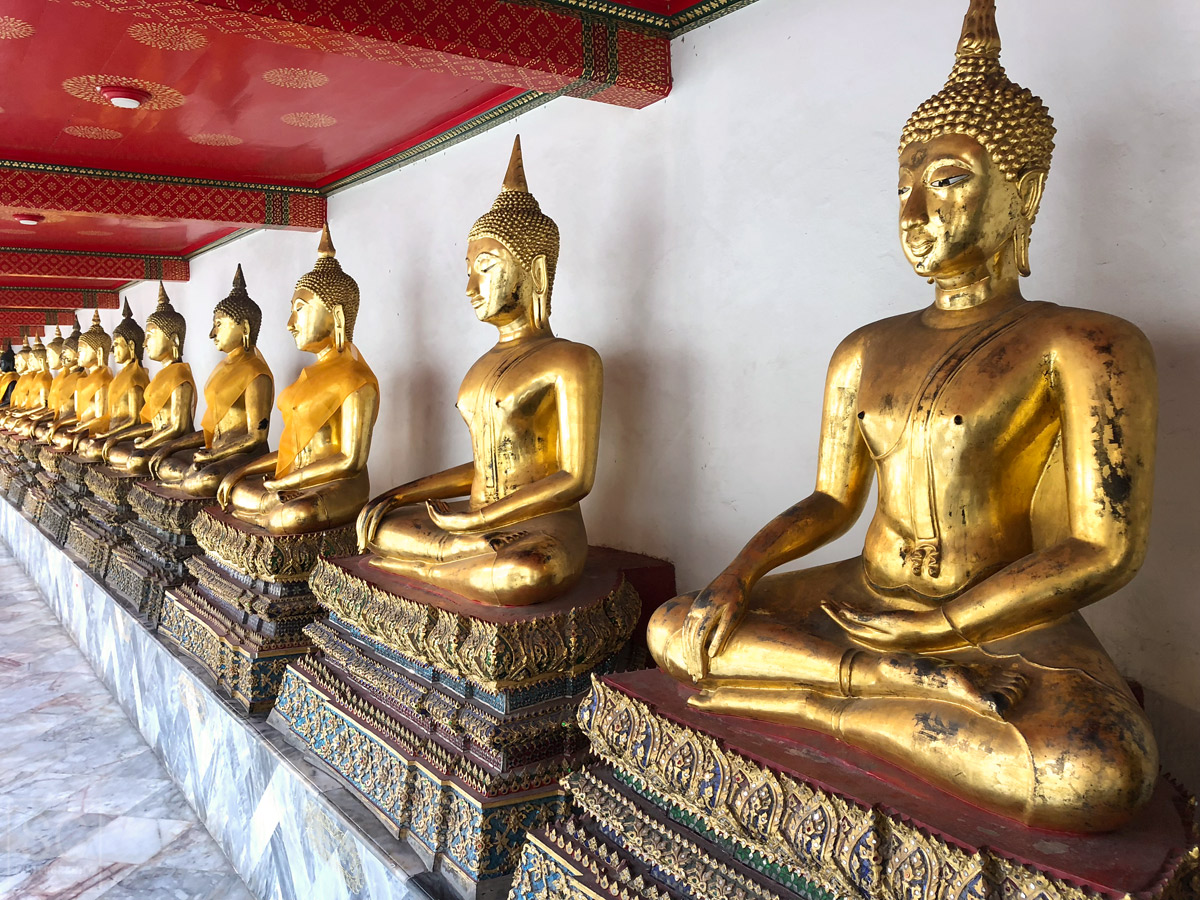 There were also 108 smaller Buddhas, one for each of Buddha's characteristics