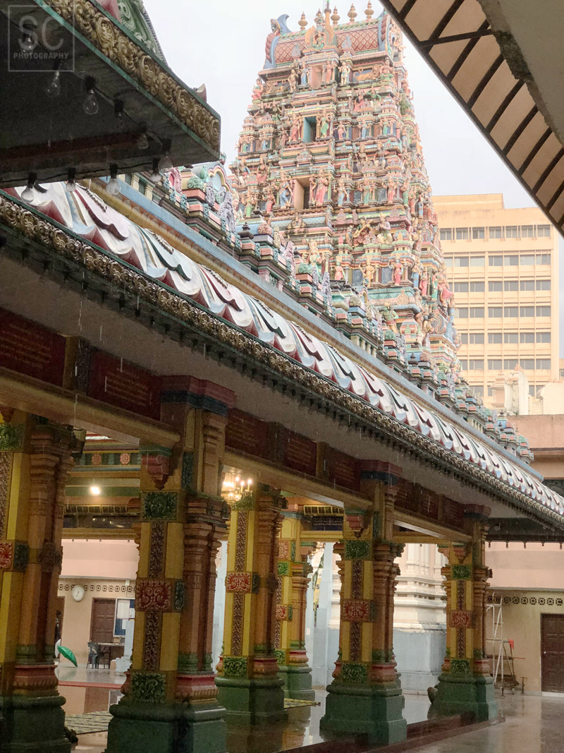 Sri Mahamariamman Temple in the middle of the city